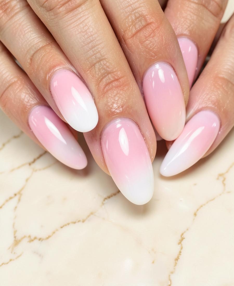 Ombre nail design by Nails by Nayan