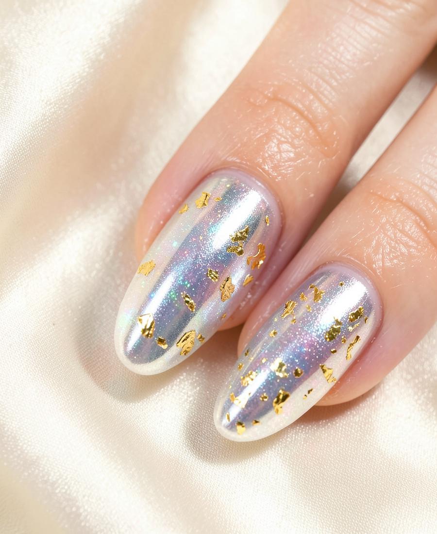 Chrome nail design by Nails by Nayan